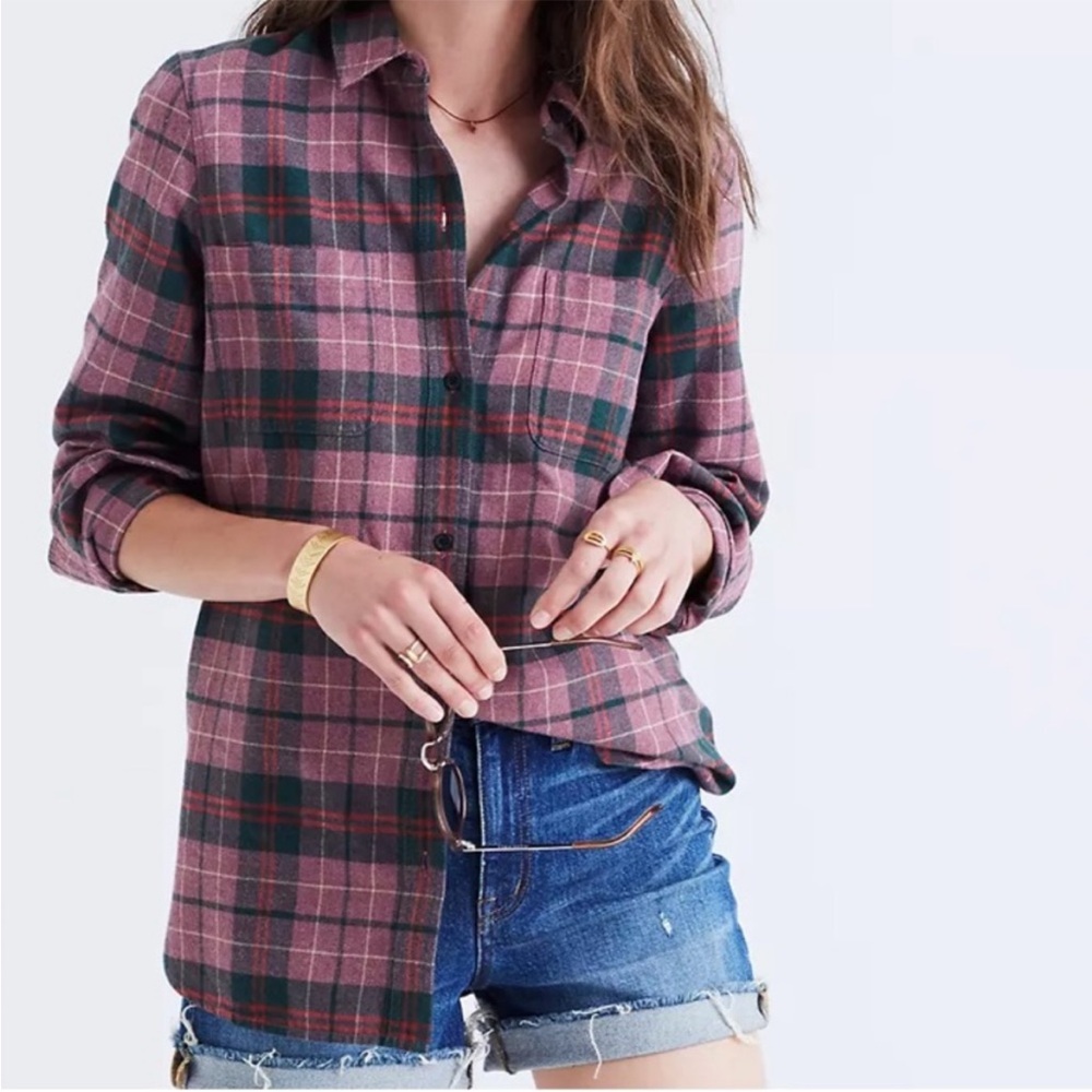 Madewell Classic Women’s Ex-boyfriend Shirt in Nona Plaid